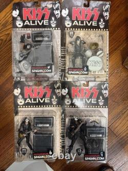 KISS ALIVE McFarlane Action Figures Complete Set 2000 NIB Gene Paul Ace Peter 4