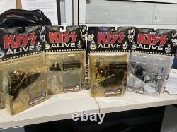 KISS ALIVE Vintage 2000 Action Figures by McFarland Toys Full Set Open Box