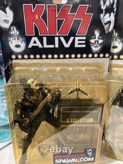 KISS ALIVE Vintage 2000 Action Figures by McFarland Toys Full Set Open Box