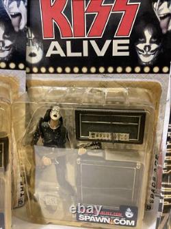 KISS ALIVE Vintage 2000 Action Figures by McFarland Toys Full Set Open Box