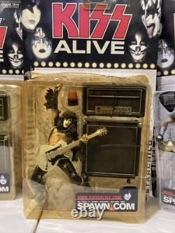 KISS ALIVE Vintage 2000 Action Figures by McFarland Toys Full Set Open Box