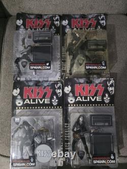 KISS Alive McFarlane Toys Action Figure Lot (4) Gene Simmons Paul Ace Peter