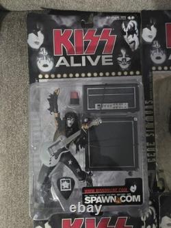 KISS Alive McFarlane Toys Action Figure Lot (4) Gene Simmons Paul Ace Peter
