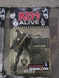 KISS Alive McFarlane Toys Action Figure Lot (4) Gene Simmons Paul Ace Peter