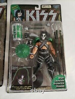 KISS Band McFarlane Action Figure 1978 Solo Albums Set 1997 Record Out Version 1