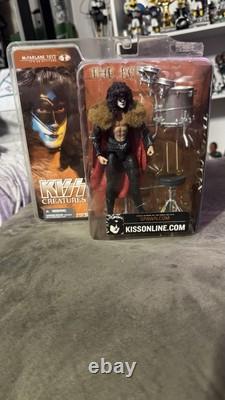 KISS Creatures McFarland Action Figures Gene Simmons and Eric Carr Lot of 2
