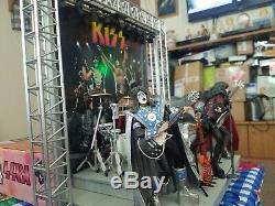 KISS Creatures lighted stage boxed set and figures with two extra guitars