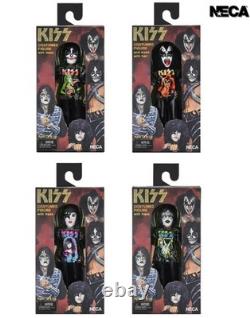KISS NECA 6 Inch Scale Clothed Action Figures Complete Set (4)