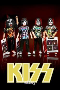 KISS Set of 4 Ben Cooper Costume Kids Action Figures by NECA MINT and IN HAND