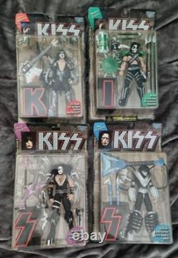 KISS UltraAction Figures McFarlane Toys Set of 4 Ace, Gene, Peter & Paul (1997)