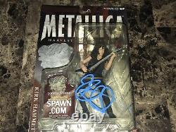 Kirk Hammett Rare Hand Signed Action Figure Todd McFarlane Metallica Orion + BAS