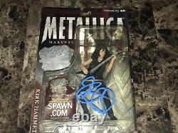 Kirk Hammett Rare Hand Signed Action Figure Todd McFarlane Metallica Orion + BAS