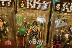 Kiss Mcfarlane Toys Ultra Action Figures Complete Set Lot New Gene Simmons Fans