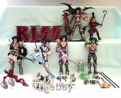 Kiss Music Band Psycho Circus Ultra Letters Action Figure Toy Lot Set 1997 1998