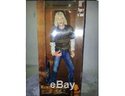 Kurt Cobain 18-inch Neca Figure With Blue Fender With Music And Orig Box