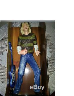 Kurt Cobain 18-inch Neca Figure With Blue Fender With Music And Orig Box