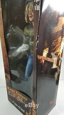 Kurt Cobain 18-inch Neca Figure With Blue Fender With Music Sealed In Orig Box