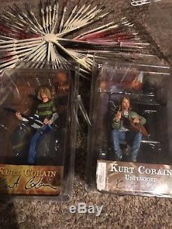 Kurt Cobain 7 inch Action Figure with Skyblue Guitar & Nirvana Unplugged version