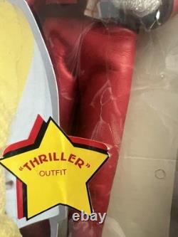 LJN Michael Jackson Fully Poseable Thriller Outfit Figure 1984 with Glove Mic