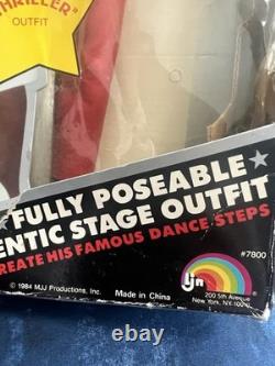 LJN Michael Jackson Fully Poseable Thriller Outfit Figure 1984 with Glove Mic