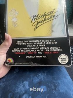 LJN Michael Jackson Fully Poseable Thriller Outfit Figure 1984 with Glove Mic