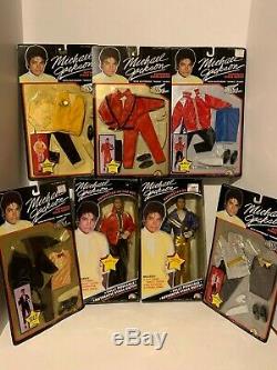 LJN Michael Jackson huge lot 2x doll figure & 5x vintage outfit Beat It Thriller