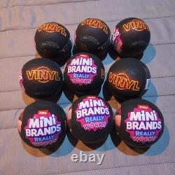 LOT OF 9 Plus DISPLAY CASE ZURU Mini Brands Really Works Vinyl Capsules