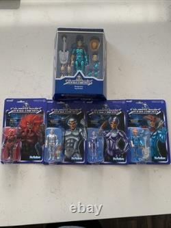 Lot Of 5 Super7 SilverHawks Ultimates Bluegrass Toy Version & ReAction Figures