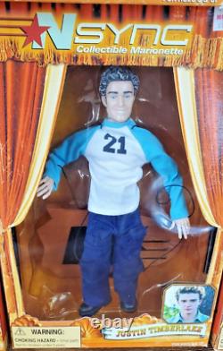 Lot Of 9 Vintage 2000 NSYNC Collectible Marionette Doll Living Toyz & L. E Bear