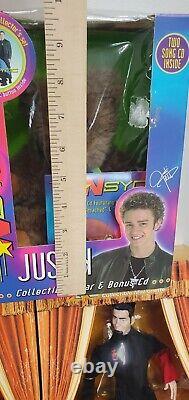 Lot Of 9 Vintage 2000 NSYNC Collectible Marionette Doll Living Toyz & L. E Bear