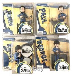 Lot Set of 4 McFarlane The Beatles Action Figures Collectible All Fab Four NIB