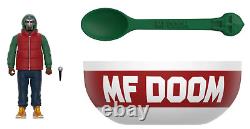MF Doom Super7 3.75 ReAction Figure Cereal Box Bowl & Spoon Exclusive IN HAND