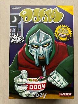 MF Doom Super7 3.75 ReAction Figure Cereal Box Bowl & Spoon Exclusive IN HAND