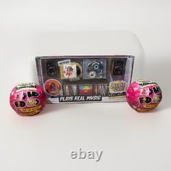 MGA's Miniverse Mini Record Player + (2) 4pk Vinyl Playable Records Set BUNDLE