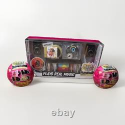 MGA's Miniverse Mini Record Player + (2) 4pk Vinyl Playable Records Set BUNDLE