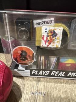 MGA's Miniverse Mini Record Player + (2) 4pk Vinyl Playable Records Set BUNDLE
