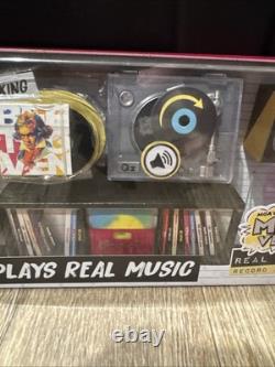 MGA's Miniverse Mini Record Player + (2) 4pk Vinyl Playable Records Set BUNDLE