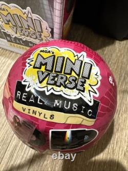 MGA's Miniverse Mini Record Player + (2) 4pk Vinyl Playable Records Set BUNDLE