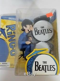 McFarlane Beatles Action Figures, All 4, John Paul Ringo & George, New in Packag
