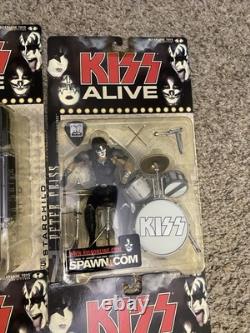 McFarlane KISS Alive Figures Set of 4 2000 Spawn Ace, Gene Lot