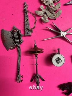 McFarlane Kiss Action Figures Lot Of 10 & Accessories 1998 & Giant Kiss Logo