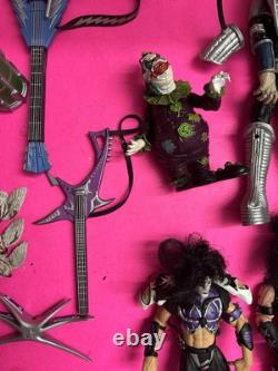McFarlane Kiss Action Figures Lot Of 10 & Accessories 1998 & Giant Kiss Logo
