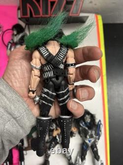 McFarlane Kiss Action Figures Lot Of 10 & Accessories 1998 & Giant Kiss Logo
