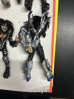 McFarlane Kiss Action Figures Lot Of 10 & Accessories 1998 & Giant Kiss Logo