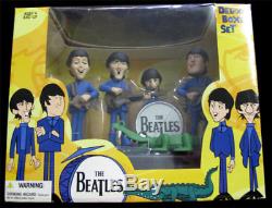 McFarlane Toys Beatles on Stage Cartoon 4 Action Figure Box Set withCrocodile NIB