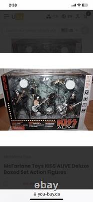 McFarlane Toys KISS ALIVE Deluxe Boxed Set Action Figures Rock Band Collectible