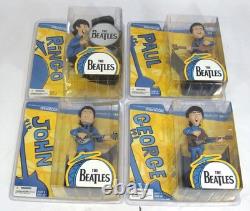 Mcfarlane 1966 Cartoon Tv Show The Beatles Set Of Four 6 Scale Figures Misp