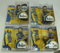 Mcfarlane 1966 Cartoon Tv Show The Beatles Set Of Four 6 Scale Figures Misp