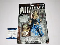 Metallica Jason Newsted Rare Signed Todd McFarlane Action Figure Statue BAS COA