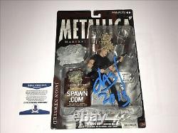 Metallica Jason Newsted Rare Signed Todd McFarlane Action Figure Statue BAS COA